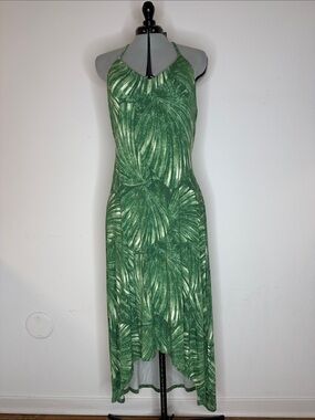 C&C California Tropical Palm Print Maxi Dress NWT Resort Vacation L NWT